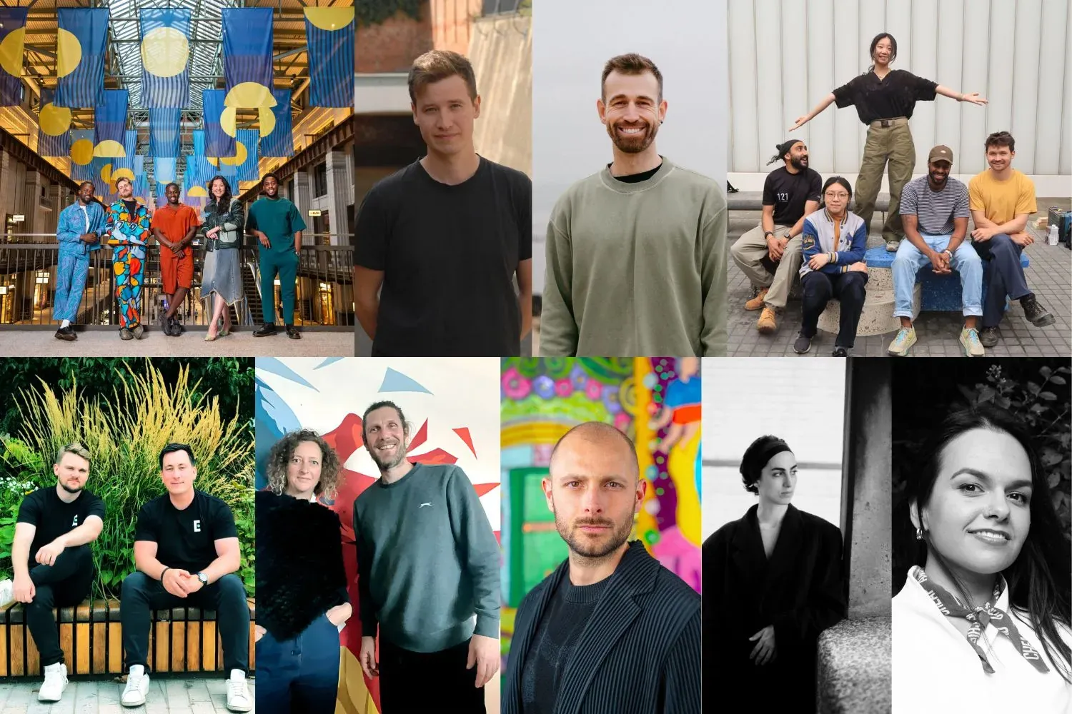 Portrait collage of the design teams shortlisted for the LFA Find Fitzrovia competition